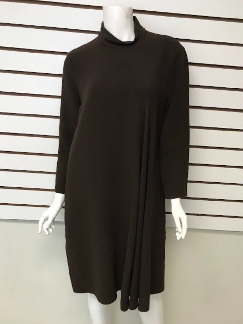 Jean Paul Gaultier Femme Draped Brown Dress Size 10